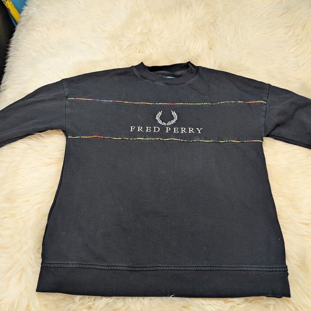 Fred Perry Sportswear Crewneck Sweatshirt Women Size 10